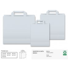 Sakge - Shopper carta Bianca cm 32x17x45 maniglie piatte