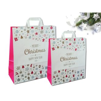Sakge - Shopper carta natalizie stampate Merry Christmas